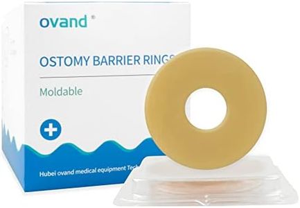 Ostomy Barrier Rings, Barrier Rings for ostomy, 4mm Thickness Moldable Ostomy Rings Medical Grade Hydrocolloid Adhesive Barrier Rings Better Seal for Ostomy Bags(Box of 10)