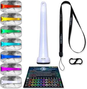 UltraPoi Digi LED Glow Stick - Rechargeable Reusable Multicolor Light Decoration for Poi, Music Festival, Rave, Camping, Birthday Party, Wedding, Parking Guide and Dog Walking