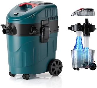 Auto Clean Dual Cyclone Pre-Separator Industrial Vacuum Cleaner Prevents Filter Clogging Maintains Strong Suction Protects Motor Woodworking Contractor Sanding Workshop Dust Collection 9 Gallon