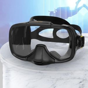 YEUX MER Snorkel Mask with Drain Valve Wide View Anti-Fog Suitable for Adults Scuba Diving Snorkeling Goggles Mask