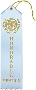 RibbonsNow Honorable Mention Award Ribbons - 25 Light Blue Ribbons with Card & String