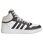 adidas Men's Hoops 3.0 Mid Lifestyle Basketball Classic Vintage Shoes, Cloud White/core Black/Orbit Grey, 10.5 UK