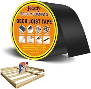 Jecatiy Joist Tape 4" x 50', Rv Roof Tape, Joist Tape for Decking, Waterproof Seal Antiseptic Butyl Deck Joist Tape & RV Sealant Waterproof Tape for Wood Decks Beams Roof RV