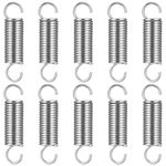 Extension Springs, 10 Pcs Tension Springs, Extended Compressed Springs, Dual Hook Heavy Duty Stainless Steel Replacement Springs for Tents, Awnings, Trampoline-2X0.47X0.06inch