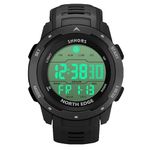 Mens Watches, Digital Watches for Men High Accuracy Indiglo 5ATM Waterproof Mens Sport Watch with Rubber Band EL Light/Alarm/Stopwatch/Calendar/12 24h