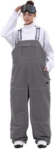 SNOWVERB Womens Mens Super Baggy 15K Waterproof Snow Ski Pants with Adjustable Suspenders Snowboard Streetwear Bibs