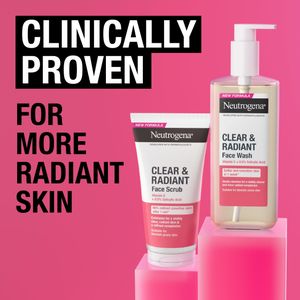 Neutrogena Clear Radiant Face Scrub – 150ml Exfoliating Cleanser