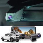 Fitcamx Dual Dash Cam 4K Suitable for Ford F150 F-250 Raptor 2021 2022 2023 2024, Integrated OEM Style, Front 2160P and Rear 1080P UHD Video WiFi, 2 Way Loop Recording G-Sensor, Easy to Use,128GB Card