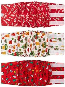 CuteBone Christmas Reusable Male Dog Wraps XL DM17XL