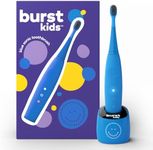 BURSTkids Kids Electric Toothbrush, Soft Bristle Kid & Toddler Toothbrush, 2-Minute Timer, Rechargeable Battery, Easy-Grip Silicone Handle, 2 Brush Modes for Healthy Smiles, Ages 3+, Blue