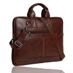 Bagneeds® Men's Brown Synthetic Leather Best Laptop Messenger Bag Satchel for Men& Women