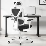 KERDOM Office Chair Ergonomic Desk Chair, office chairs for home Office With Adjustable Headrest and 3D Armrest - 130°Rocking Mesh Computer Chair