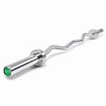 LEEWAY Olympic Barbell Curl Bar 4 Feet (49mm Sleeve) | EZ Gym Barbell Rod for Biceps, Arms & Strength Training | Gym Curl Bar Bell Rod for Home Workout | 2-Inch Weight Plate Compatible | Chrome