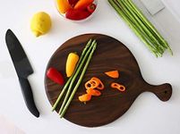 T One Woods Indian Pure Wood Round Cutting/Chopping Serving Board Pizza Platter for Kitchen