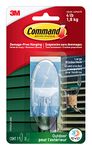 Large Clear Window Hook, with Outdoor Strips ,1 Count