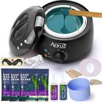 ANRUZ Waxing Kit, Wax kit for Hair Removal, Wax Pot for Waxing Professional with Silicone Bowl,4 Bags Wax Beads and 20 Applicator Sticks, 2 Treatment Oils-at Home Wax Machine for Full Body Waxing