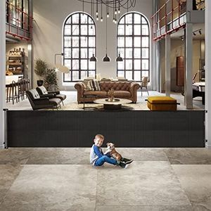 140 Inch Retractable Dog Gate Extra Wide Dog Gates for Large Openings Retractable Baby Gates for Doorway Extra Wide Baby Gate Long Dog Gates Indoor Extra Long Baby Gate Retractable Pet Gates for Kids
