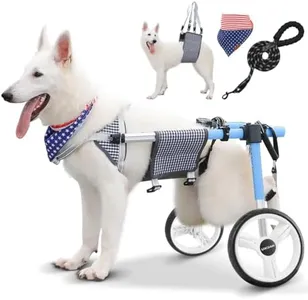 Lokshun Large Dog Wheelchair for Back Legs with Multi-Function Pet Lift, Wheelchair for Dogs Thickened, Adjustable Back Leg Dogs Wheel Chair, Dog Carts with Wheels for Disabled Hind Legs (Grid-XXL)