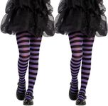 MANZI Girls Colored Striped Tights 