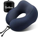 Gentlepaw Travel Pillow - Memory Foam Cervical Neck Pillow for Adults, Kids, Children, Convenient & Portable U Shaped Pillows, Airplane Pillow for Home, Office, Camping, Travelling, Sleeping (Blue)