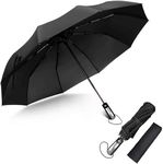 HEMOVIA Umbrella - Rain and Sun Automatic Large Size Foldable Umbrella with Travel Cover for Man and women - 3 fold Windproof umbrella