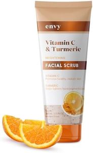 Envy Vitamin C and Turmeric Face Scrub - Clears Blackheads, Improves Dark Spots & Acne - Clean, Cruelty-Free Korean Skin Care for All Skin Types - Dermatologist Tested - 6.76 oz