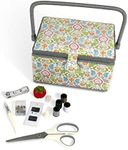 Dritz Sewing Basket and Essentials Kit Organizers, Multicolor