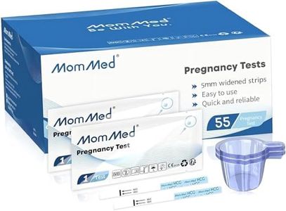 MomMed Pregnancy Test Strips, Home Pregnancy Test Kits, 55-Piece Pregnancy Test Strips with 55-Piece Urine Collection Cups; Quick and Reliable Early Pregnancy Test Detection, Over 99% Accuracy
