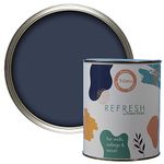 Vintro Paint Refresh Navy Blue Matt Finish for Furniture, Walls, or Wood, Interior Use -1 Litre (Navy Blue)