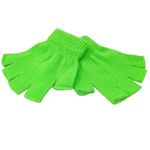 1 Pair of Kids Unisex Fingerless Gloves [Neon Green]