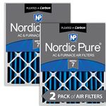 Nordic Pure 16x20x4 MERV 7 Plus Carbon AC Furnace Air Filters, Quantity 2