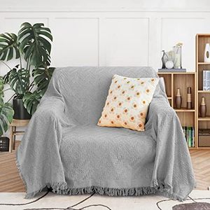 MEETSKY Couch Cover Sofa Cover Couch Sectional Couch Covers Single Sofa Covers Sofa Slipcovers Couch Covers for Dogs Couch Protector (71"x 91",Medium, Light Grey)