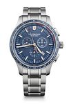 Victorinox Alliance Sport Chronograph Watch with Blue Dial and Stainless Steel Bracelet