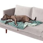 Furhaven Large Waterproof Two-Tone Luxe Velvet Dog Blanket, Washable - Celadon Green, Large