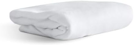 Organic Cotton Crib Sheets for Graco and Other Play Yards - Pack N Play Mini Crib Sheets Fitted w/ 360 Elastic Edge (White)