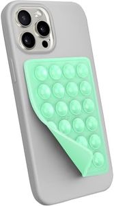 StickyGrippy Suction Phone Case Mount, Sillicon Adhesive Phone Accessory for iPhone and Android, Hands-Free Fidget Toy Mirror Shower Phone Holder, Tiktok Videos and Selfies (Mint)