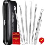 Antonki Blackhead Remover Tools, Blackhead Extractor, 6 Pack Pimple Popper Tool Kit for Blackhead, Whitehead, Acne, Zit, Comdone, Pores, Fat Granules, Blemishs on Nose, Face - with Organized Case