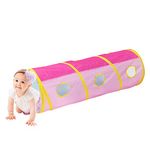 Tech Traders ® Play Tunnel - Children Pop Up Indoor & Outdoor Play Activity-Pink