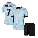 Ronaldo 7 Football Jersey Set Shorts (Kid's, Boy's & Men's) (M, White)