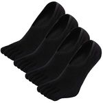 CaiDieNu Men's Toe Socks Cotton Running Five Finger Mini Crew Socks,UK 6-10/Eur 39-45