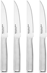 KitchenAid Gourmet Forged Steak Knife Set, High-Carbon Japanese Stainless Steel, 4 Piece, Brushed