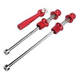 Quick Release Lever Wheel Locking Skewers Road Bike Skewers Wheels Locking Security Quick Release Skewers(Red)