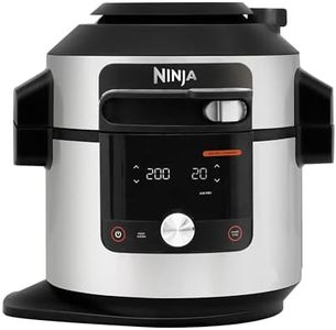 Ninja Foodi MAX Multicooker con Coperchio SmartLid e Sonda Digitale, 14 Funzioni, Cottura Intelligente, 7.5L, Pentola a Pressione, Friggitrice ad Aria, Cottura a Vapore, Griglia, Acciaio, OL750EU