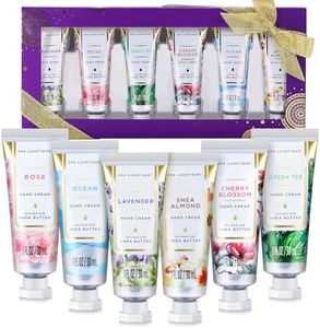 Hand Cream Set, 6 Travel Size (30ml each) Nourishing Shea Butter Hand Cream Set with Natural Aloe and Vitamin E Moisturising & Hydrating for Dry Hands