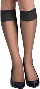Hanes Silk Reflections Women's Knee High (Pack of 6), Barely Black, One Size