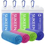 Sukeen Cooling Towels for Neck and Face (40"x12") Soft Breathable Cooling Towels for Hot Weather Workout Gym Yoga Sports Golf Sweat Instant Cold Towels