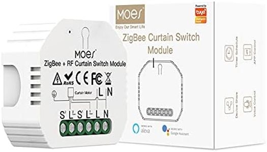 MOES ZigBee RF433 Modulo di interruttore per tende a rullo motorizzate elettrico disponibile Smart Life/Tuya APP RF433 Telecomando, compatibile con Alexa e Google Home, Richiede l'hub ZigBee di Tuya
