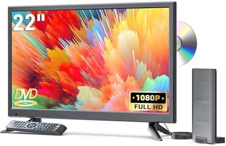 Erasiny 22 Inch TV with Built in DVD Player, Small Flat Screen with HDMI/USB/AV Inputs, Full HD 1080P, TV DVD Combo for RV, Kitchen, Home, Upgraded Antenna