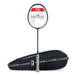 Li-Ning Wind Lite 900 Carbon Fiber Strung Badminton Racket with Full Cover ( Navy/Red)