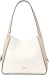 Kate Spade New York Women's Leila Pebbled Leather Triple Compartment Shoulder Bag, Light Sand